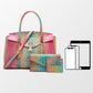 Women's Crossbody Bag with Handle and Crocodile Embossing - 3 Pieces/Set