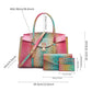 Women's Crossbody Bag with Handle and Crocodile Embossing - 3 Pieces/Set