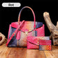 Women's Crossbody Bag with Handle and Crocodile Embossing - 3 Pieces/Set
