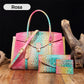 Women's Crossbody Bag with Handle and Crocodile Embossing - 3 Pieces/Set