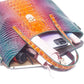 3-piece bag set with color gradient and crocodile embossing
