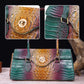 Fashionable vintage ladies handbag with crocodile embossing made of PU leather
