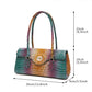 Fashionable vintage ladies handbag with crocodile embossing made of PU leather