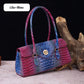 Fashionable vintage ladies handbag with crocodile embossing made of PU leather