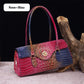 Fashionable vintage ladies handbag with crocodile embossing made of PU leather