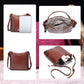 Women's elegant crossbody bag made of crocodile embossed leather