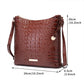 Women's elegant crossbody bag made of crocodile embossed leather