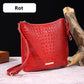 Women's elegant crossbody bag made of crocodile embossed leather