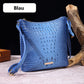 Women's elegant crossbody bag made of crocodile embossed leather
