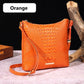 Women's elegant crossbody bag made of crocodile embossed leather