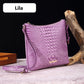 Women's elegant crossbody bag made of crocodile embossed leather