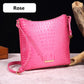 Women's elegant crossbody bag made of crocodile embossed leather