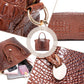 ladies handbag with crocodile embossing