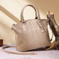 ladies handbag with crocodile embossing