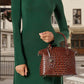 ladies handbag with crocodile embossing