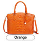 ladies handbag with crocodile embossing