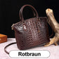 ladies handbag with crocodile embossing