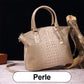 ladies handbag with crocodile embossing