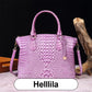 ladies handbag with crocodile embossing
