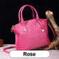 ladies handbag with crocodile embossing