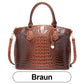 ladies handbag with crocodile embossing