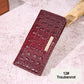 wallet with crocodile pattern