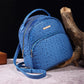Trendy backpack made of PU leather with crocodile embossing