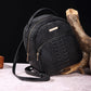 Trendy backpack made of PU leather with crocodile embossing
