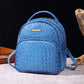 Trendy backpack made of PU leather with crocodile embossing