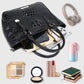 Versatile crocodile embossed PU leather crossbody bag with large capacity