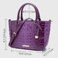 Versatile crocodile embossed PU leather crossbody bag with large capacity