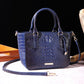 Versatile crocodile embossed PU leather crossbody bag with large capacity