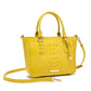 Versatile crocodile embossed PU leather crossbody bag with large capacity