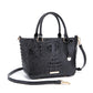 Versatile crocodile embossed PU leather crossbody bag with large capacity