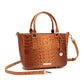 Versatile crocodile embossed PU leather crossbody bag with large capacity