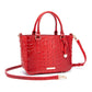 Versatile crocodile embossed PU leather crossbody bag with large capacity