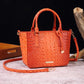 Versatile crocodile embossed PU leather crossbody bag with large capacity