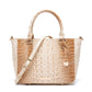 Versatile crocodile embossed PU leather crossbody bag with large capacity