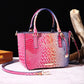 Versatile crocodile embossed PU leather crossbody bag with large capacity