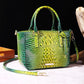 Versatile crocodile embossed PU leather crossbody bag with large capacity