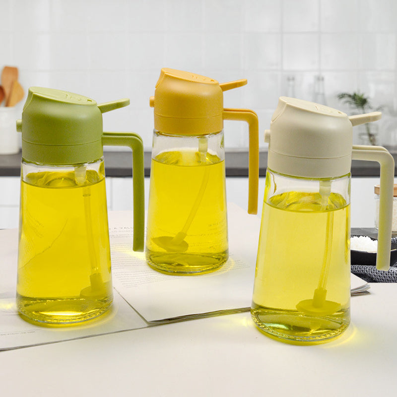 💕Pulverizador y dispensador de aceite de vidrio 2 en 1