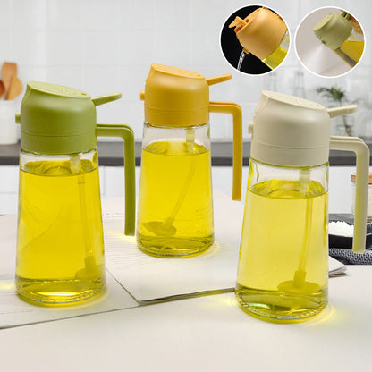 💕Pulverizador y dispensador de aceite de vidrio 2 en 1