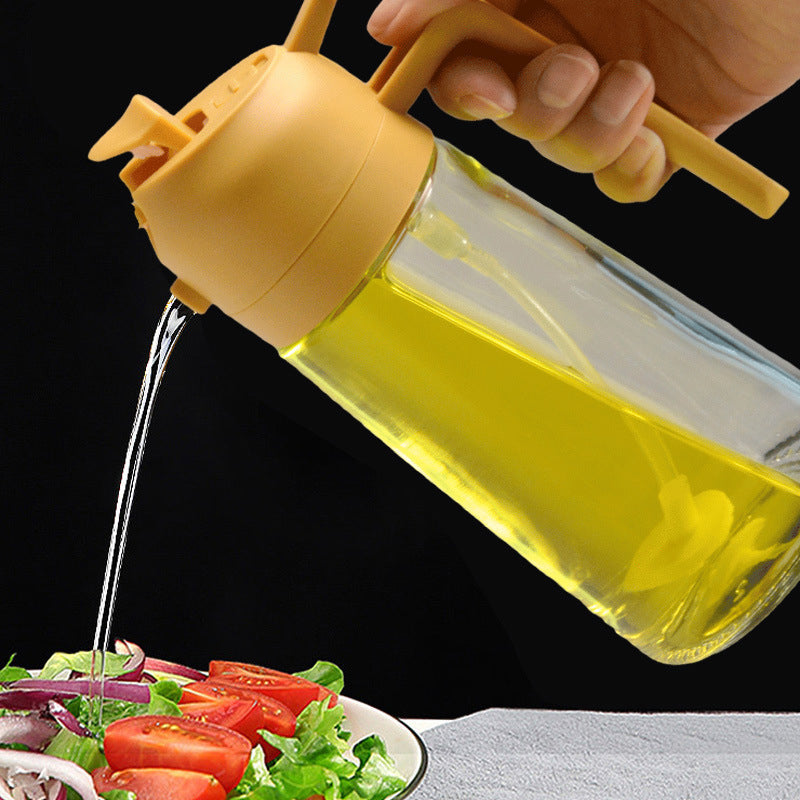 💕Pulverizador y dispensador de aceite de vidrio 2 en 1