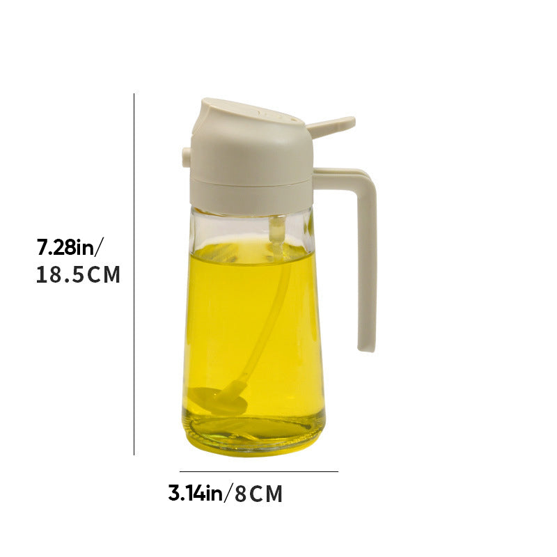 💕Pulverizador y dispensador de aceite de vidrio 2 en 1