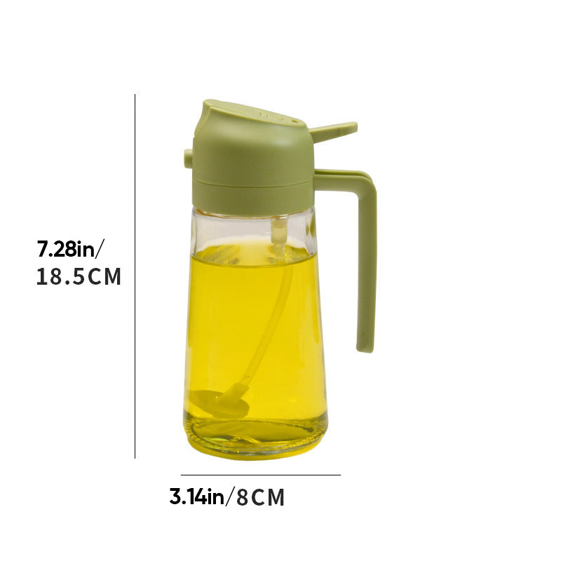💕Pulverizador y dispensador de aceite de vidrio 2 en 1
