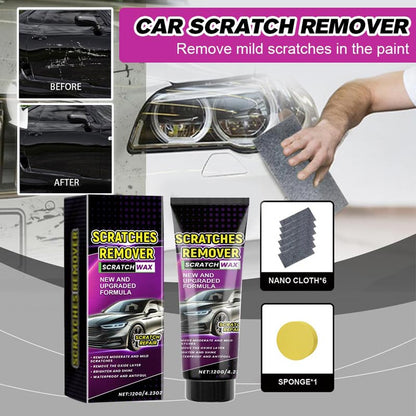 🔥🔥Compra 2 y llévate 1 gratis 🔥Cera para eliminar rayones de autos con paño nano