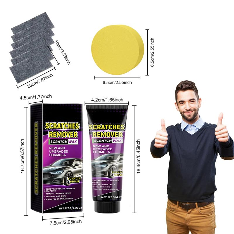 🔥🔥Compra 2 y llévate 1 gratis 🔥Cera para eliminar rayones de autos con paño nano