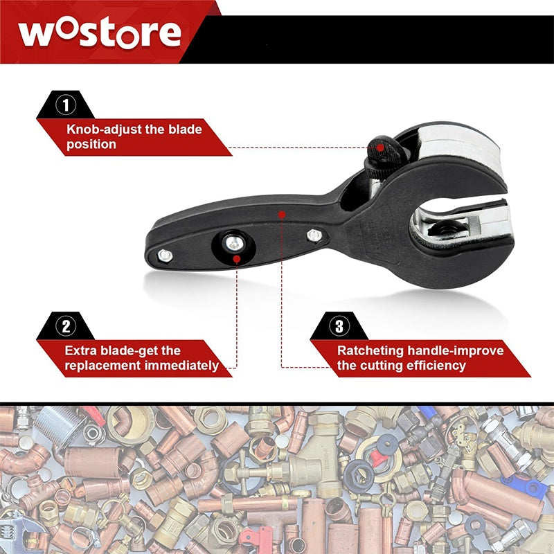 🔥Oferta especial 🔥Herramientas esenciales para el hogar🛠️ Juego de cortadores de tubos con trinquete de 3 piezas🔧