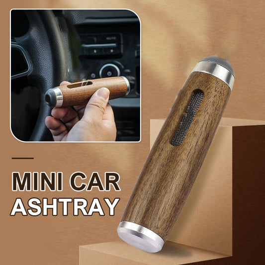 Porta cigarrillos de madera para coche, antihollín, portátil