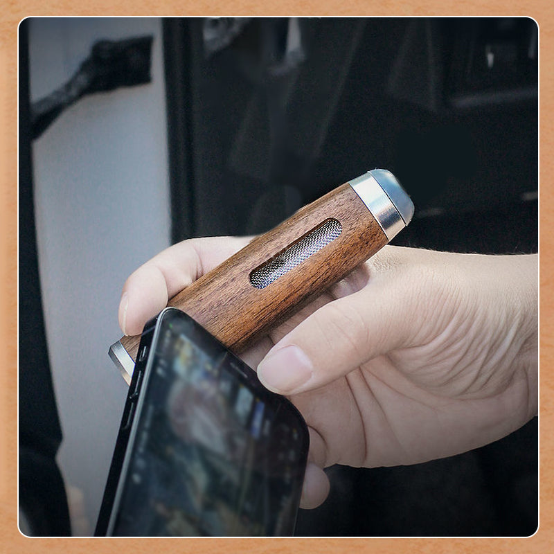 Porta cigarrillos de madera para coche, antihollín, portátil